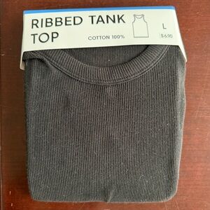 Classic Black Ribbed Tank Top